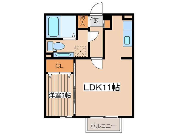 クレセントＢの物件間取画像